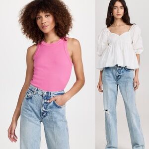 Reformation Val 90’s Mid Rise Straight Jeans Folsom Wash 24